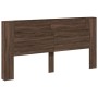 Cabecero de cama con LED marrón roble 200x16,5x103,5 cm de vidaXL, Cabeceros y pies de cama - Ref: Foro24-839272, Precio: 109...