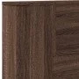 Braunes Eichenholz-Kopfteil mit LED-Beleuchtung 200x16,5x103,5 cm. von vidaXL, Kopf- und Fußteile - Ref: Foro24-839272, Preis...