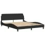 Bettgestell mit schwarzem Samtkopfteil 160x200 cm von vidaXL, Betten und Lattenroste - Ref: Foro24-3207931, Preis: 226,88 €, ...