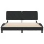 Bettgestell mit schwarzem Samtkopfteil 160x200 cm von vidaXL, Betten und Lattenroste - Ref: Foro24-3207931, Preis: 226,88 €, ...