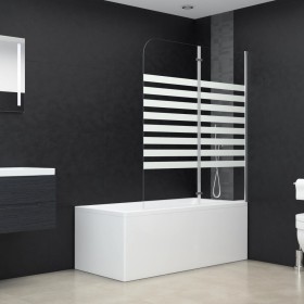 Gestreifte Duschwand aus gehärtetem Glas, 120 x 140 cm von vidaXL, Duschtüren - Ref: Foro24-146225, Preis: 173,93 €, Rabatt: %