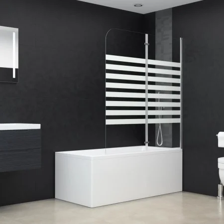 Gestreifte Duschwand aus gehärtetem Glas, 120 x 140 cm von vidaXL, Duschtüren - Ref: Foro24-146225, Preis: 178,17 €, Rabatt: %