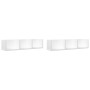 Muebles de pared 2 uds madera ingeniería blanco 75x18x16,5 cm by vidaXL, Shelves and shelves - Ref: Foro24-840430, Price: 31,...