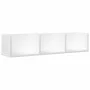 Wandmöbel 2 Stück aus weißem Ingenieurholz 75x18x16,5 cm von vidaXL, Regale und Regale - Ref: Foro24-840430, Preis: 31,05 €, ...