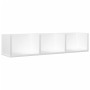 Wandmöbel 2 Stück aus weißem Ingenieurholz 75x18x16,5 cm von vidaXL, Regale und Regale - Ref: Foro24-840430, Preis: 31,46 €, ...