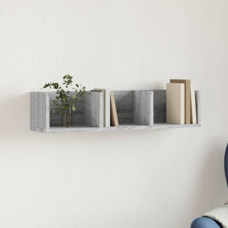Mueble de pared madera ingeniería gris Sonoma 75x18x16,5 cm by vidaXL, Shelves and shelves - Ref: Foro24-840439, Price: 23,73...
