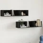 Wandregale 2 Stück aus schwarzem Ingenieurholz 75x18x16,5 cm von vidaXL, Regale und Regale - Ref: Foro24-840432, Preis: 33,90...
