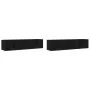 Muebles de pared 2 uds madera de ingeniería negro 75x18x16,5 cm by vidaXL, Shelves and shelves - Ref: Foro24-840432, Price: 3...