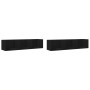 Muebles de pared 2 uds madera de ingeniería negro 75x18x16,5 cm by vidaXL, Shelves and shelves - Ref: Foro24-840432, Price: 3...