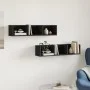 Muebles de pared 2 uds madera de ingeniería negro 75x18x16,5 cm by vidaXL, Shelves and shelves - Ref: Foro24-840432, Price: 3...