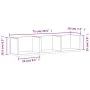 Wandregale 2 Stück aus schwarzem Ingenieurholz 75x18x16,5 cm von vidaXL, Regale und Regale - Ref: Foro24-840432, Preis: 33,90...