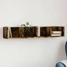 Mueble de pared madera ingeniería roble ahumado 99x18x16,5 cm by vidaXL, Shelves and shelves - Ref: Foro24-840451, Price: 29,...