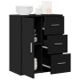 Schwarzer Schrank aus Holzwerkstoff 60x31x70 cm von vidaXL, Sideboards - Ref: Foro24-840472, Preis: 87,42 €, Rabatt: %