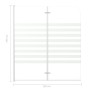 Gestreifte Duschwand aus gehärtetem Glas, 120 x 140 cm von vidaXL, Duschtüren - Ref: Foro24-146225, Preis: 173,93 €, Rabatt: %