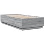 Sonoma-grauer Holzwerkstoff-Bettrahmen 90 x 200 cm von vidaXL, Betten und Lattenroste - Ref: Foro24-3209728, Preis: 116,56 €,...