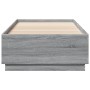 Sonoma-grauer Holzwerkstoff-Bettrahmen 90 x 200 cm von vidaXL, Betten und Lattenroste - Ref: Foro24-3209728, Preis: 116,56 €,...