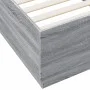 Sonoma gray engineered wood bed frame 90x200 cm by vidaXL, Beds and slatted bases - Ref: Foro24-3209728, Price: 115,13 €, Dis...