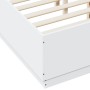 Weißer Bettrahmen aus Holzwerkstoff, 135 x 190 cm von vidaXL, Betten und Lattenroste - Ref: Foro24-3209737, Preis: 149,14 €, ...