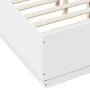 White engineered wood bed frame 135x190 cm by vidaXL, Beds and slatted bases - Ref: Foro24-3209737, Price: 146,49 €, Discount: %