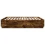 Smoked oak engineered wood bed frame 180x200cm by vidaXL, Beds and slatted bases - Ref: Foro24-3209685, Price: 164,17 €, Disc...