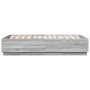 Sonoma-grauer Holzwerkstoff-Bettrahmen 160 x 200 cm von vidaXL, Betten und Lattenroste - Ref: Foro24-3209693, Preis: 159,64 €...