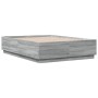 Sonoma-grauer Holzwerkstoff-Bettrahmen 135 x 190 cm von vidaXL, Betten und Lattenroste - Ref: Foro24-3209742, Preis: 148,29 €...