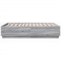 Sonoma-grauer Holzwerkstoff-Bettrahmen 135 x 190 cm von vidaXL, Betten und Lattenroste - Ref: Foro24-3209742, Preis: 148,29 €...
