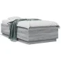 Sonoma gray engineered wood bed frame 90x190 cm by vidaXL, Beds and slatted bases - Ref: Foro24-3209756, Price: 112,86 €, Dis...