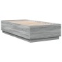 Sonoma gray engineered wood bed frame 90x190 cm by vidaXL, Beds and slatted bases - Ref: Foro24-3209756, Price: 114,12 €, Dis...