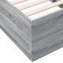 Sonoma gray engineered wood bed frame 90x190 cm by vidaXL, Beds and slatted bases - Ref: Foro24-3209756, Price: 114,12 €, Dis...