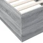 Sonoma gray engineered wood bed frame 90x190 cm by vidaXL, Beds and slatted bases - Ref: Foro24-3209756, Price: 112,86 €, Dis...