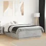 Concrete gray engineered wood bed frame 135x190cm by vidaXL, Beds and slatted bases - Ref: Foro24-3209740, Price: 142,13 €, D...