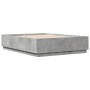 Concrete gray engineered wood bed frame 160x200cm by vidaXL, Beds and slatted bases - Ref: Foro24-3209691, Price: 155,22 €, D...