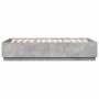 Betongrauer Bettrahmen aus Holzwerkstoff, 160 x 200 cm von vidaXL, Betten und Lattenroste - Ref: Foro24-3209691, Preis: 155,2...
