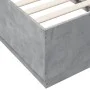 Betongrauer Bettrahmen aus Holzwerkstoff, 90 x 190 cm von vidaXL, Betten und Lattenroste - Ref: Foro24-3209754, Preis: 108,03...