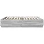 Sonoma-grauer Holzwerkstoff-Bettrahmen 200 x 200 cm von vidaXL, Betten und Lattenroste - Ref: Foro24-3209679, Preis: 168,38 €...