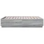 Sonoma gray engineered wood bed frame 140x190 cm by vidaXL, Beds and slatted bases - Ref: Foro24-3209735, Price: 155,52 €, Di...