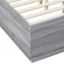 Estructura de cama madera de ingeniería gris Sonoma 140x190 cm