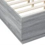 Sonoma gray engineered wood bed frame 140x190 cm by vidaXL, Beds and slatted bases - Ref: Foro24-3209735, Price: 155,52 €, Di...