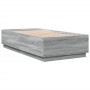 Sonoma gray wood bed frame with LED lights 75x190 cm by vidaXL, Beds and slatted bases - Ref: Foro24-3209672, Price: 129,35 €...