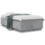Bed frame with LED lights concrete gray wood 75x190 cm by vidaXL, Beds and slatted bases - Ref: Foro24-3209670, Price: 126,31...