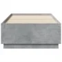Bed frame with LED lights concrete gray wood 75x190 cm by vidaXL, Beds and slatted bases - Ref: Foro24-3209670, Price: 124,80...