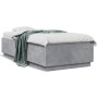Concrete gray engineered wood bed frame 75x190 cm by vidaXL, Beds and slatted bases - Ref: Foro24-3209761, Price: 107,17 €, D...