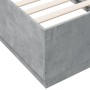 Betongrauer Bettrahmen aus Holzwerkstoff, 75 x 190 cm von vidaXL, Betten und Lattenroste - Ref: Foro24-3209761, Preis: 107,27...
