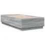 Sonoma gray engineered wood bed frame 75x190 cm by vidaXL, Beds and slatted bases - Ref: Foro24-3209763, Price: 109,17 €, Dis...