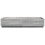 Sonoma gray engineered wood bed frame 75x190 cm by vidaXL, Beds and slatted bases - Ref: Foro24-3209763, Price: 109,17 €, Dis...