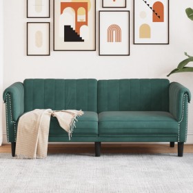 Zweisitzer-Sofa aus dunkelgrünem Samt von vidaXL, Sofas - Ref: Foro24-372577, Preis: 252,64 €, Rabatt: %