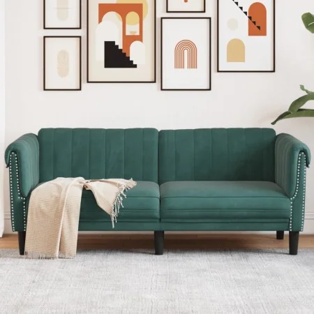 Zweisitzer-Sofa aus dunkelgrünem Samt von vidaXL, Sofas - Ref: Foro24-372577, Preis: 247,66 €, Rabatt: %