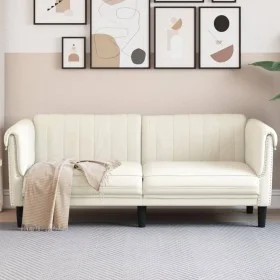Sofá de 2 plazas terciopelo crema by vidaXL, Sofas - Ref: Foro24-372582, Price: 269,87 €, Discount: %