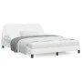 Bed frame with LED lights white PE leather 160x200 cm by vidaXL, Beds and slatted bases - Ref: Foro24-3214118, Price: 225,05 ...